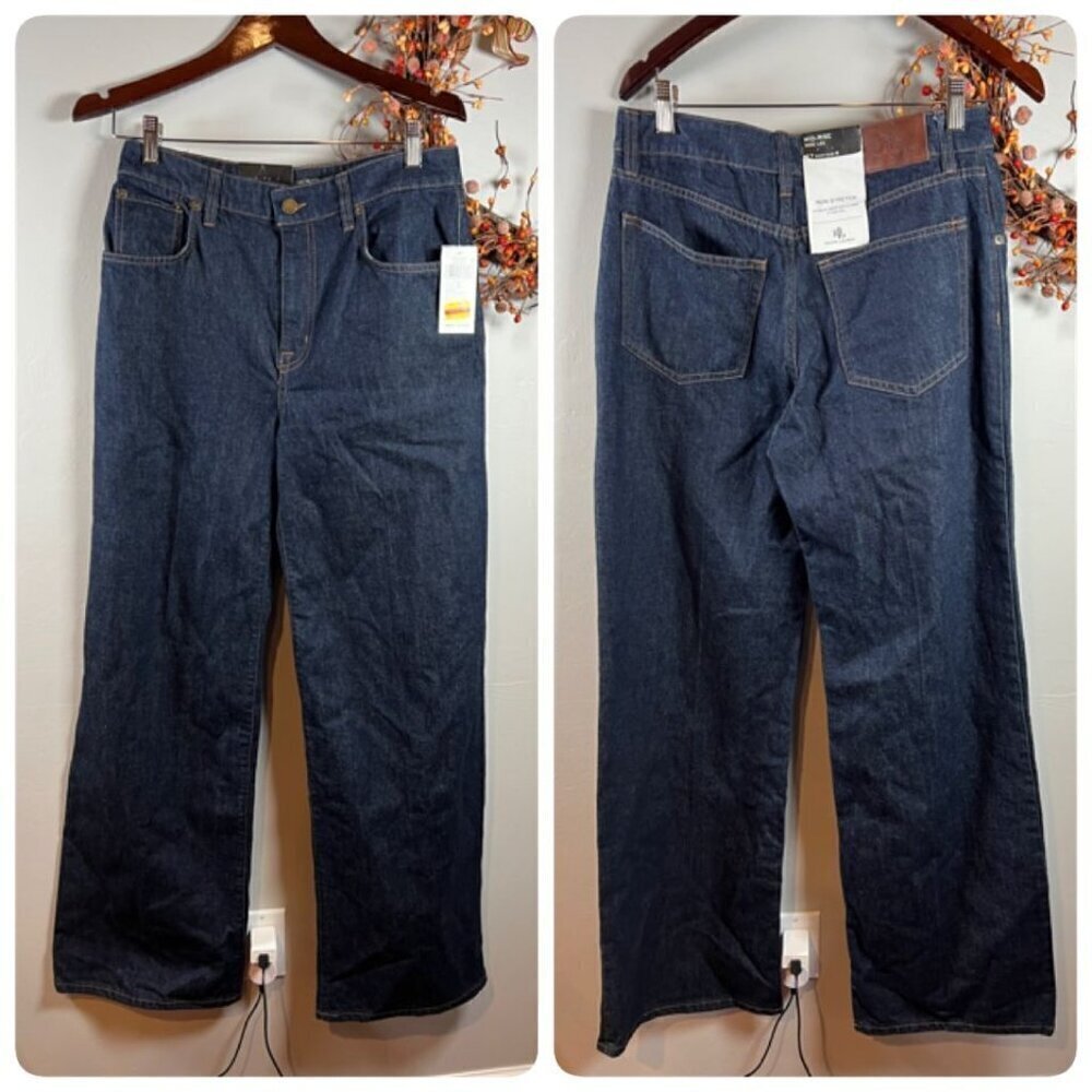Lauren Ralph Lauren Black Label Mid-Rise Wide Leg Non Stretch Jeans Sz 4/27 Wais
